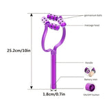 1pc Electric Germanium Beauty Roller; Face Thinner Vibrating 3D Roller Massager; V Face Tool; U Germanium Massager Stick