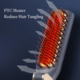 2 In 1 Folding Hot Brush Hair Straightener Brush Hair Straightening Comb Negative Ion Heat Brush Hair Straightener Hair Brush Straightener For Women/Men