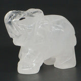 Elephant Statue Natural Gemstone Carved Healing Crystal Amethyst Quartz Animals Figurine Reiki Stones Lucky Decoration Wholesale