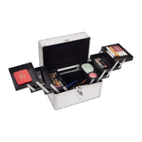 Portable travel makeup box with folded to storage box