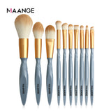 MAANGE 10 PCs Makeup Brush Set Eyebrow Brush Foundation Brush Multifunctional Beauty Tools Makeup Sets Cosmetics Full Set Brush