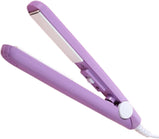 2023 Mini Hair Curler; Werdeny Ceramic Mini Hair Curler for Short Hair; 2 in 1 Mini Ceramic Curler and Hair Straightener; Mini Curling Iron 1/2 Inch Barrel Short Hair (Purple)