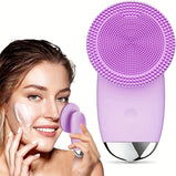 CONESN Electric Facial Cleansing Brush,Silicone Facial Cleansing Brush, Electric Silicone Face Brush, Sonic Facial Cleansing Brush For Makeup Remover