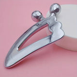 Gua Sha Massage Tool: Reduce the Look of Aging Skin & Puffiness with Stainless Steel Roller Ball Scraper!