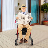 2 In 1 Folding Aluminum Seniors With Seat Rollator Walker