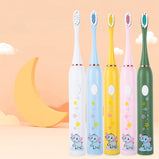 Sonic Children's Electric Toothbrush Kids 3 To 15 Years Old Oral Care Cartoon Animal Pattern Elephant USB Charging Tooth Brush