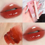 Crystal Glossy Lip Glaze Mirror Cute Bear Lip Gloss Waterproof Transparent Nude Liquid Lipstick Lip Girls Makeup Korean Makeup