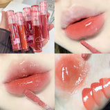 Crystal Glossy Lip Glaze Mirror Cute Bear Lip Gloss Waterproof Transparent Nude Liquid Lipstick Lip Girls Makeup Korean Makeup