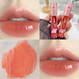 Crystal Glossy Lip Glaze Mirror Cute Bear Lip Gloss Waterproof Transparent Nude Liquid Lipstick Lip Girls Makeup Korean Makeup