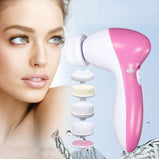 5 in 1 Electric Facial Cleansing Brush Exfoliater Deep Cleaning Face Massage Brush Skin Care Massage Spa 5 Heads