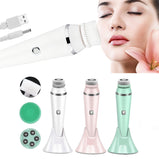 USB Rechargeable 4-in-1 Facial Cleansing Brush with 3 Speeds for Exfoliation and Massage - Deeply Cleanses and Refines Skin for a Smooth, Radiant Complexion