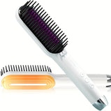 Professional Hair Straightener Brush Electric Straightening Beard Comb Electric Straightening Beard Comb Hairdressing Tool With 5-speed Temperature Control