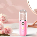 Portable Nano Mist Sprayer for Skin Care and Makeup - Moisturizing and Hydrating Mini Face Mist Handy Sprayer