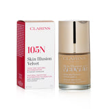 CLARINS - Skin Illusion Velvet Natural Matifying & Hydrating Foundation - # 105N Nude 80079895/482379 30ml/1oz