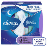 Always Infinity Overnight Pads Winged Unscented;  Size 5 22 Ct