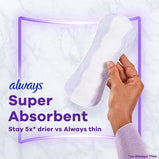 Always Anti-Bunch Xtra Protection Daily Liners Long Absorbency Unscented;  92 Ct